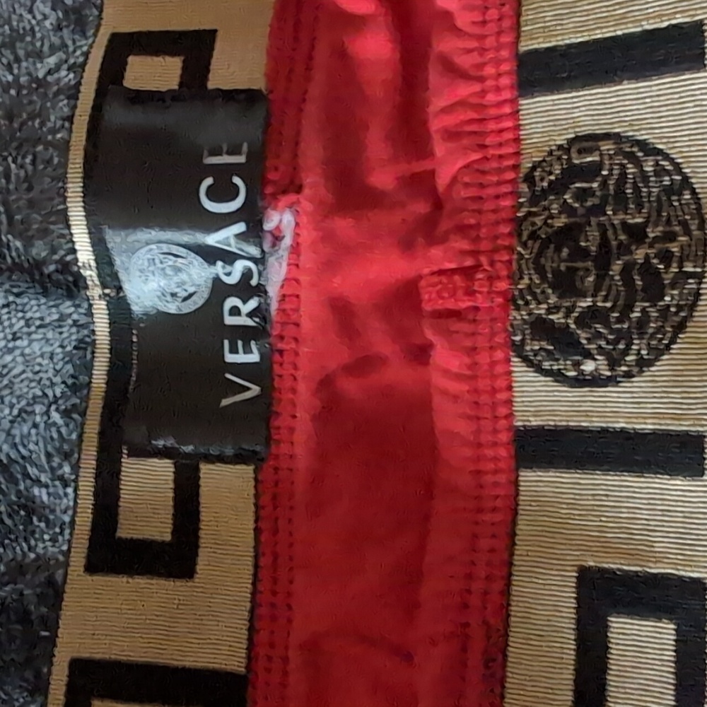 Versace Red and White Boxer Briefs with Logo Waistband - Picture 4 of 9
